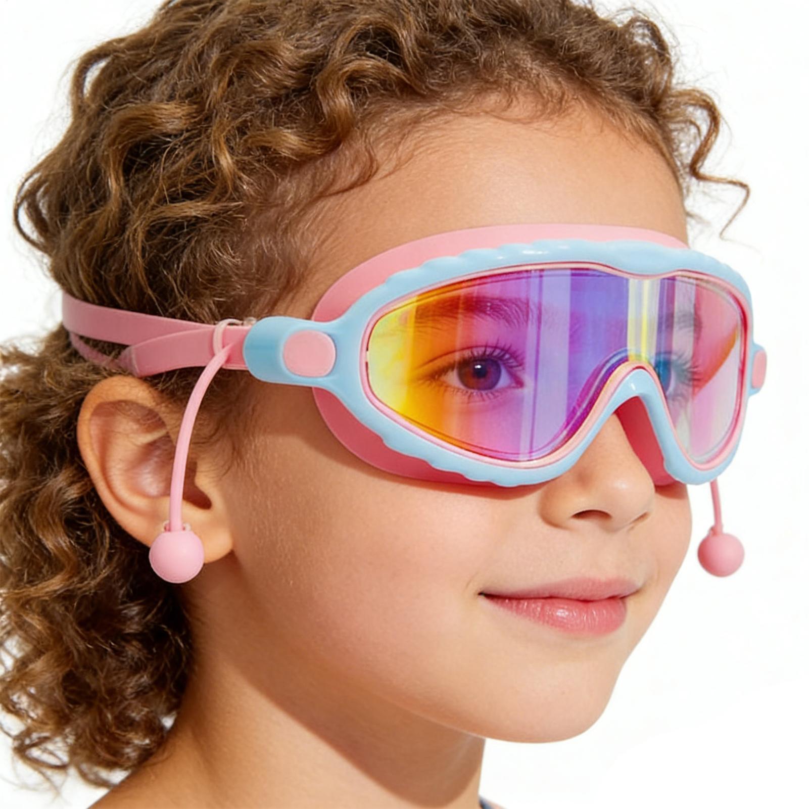 Swimming Goggles Anti Fog - Kinder-Schwimmbrille, beschlagfrei, UV-Schutz, Jugend-Schwimmbrille zum Tauchen,
