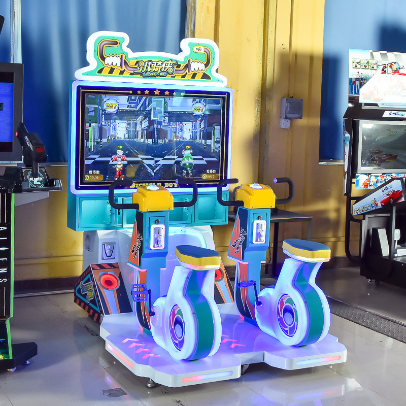 Sports Equipment Video - Simulationsspielmaschine für münzbetriebene Fahrräder. Doppeltes Fahren.