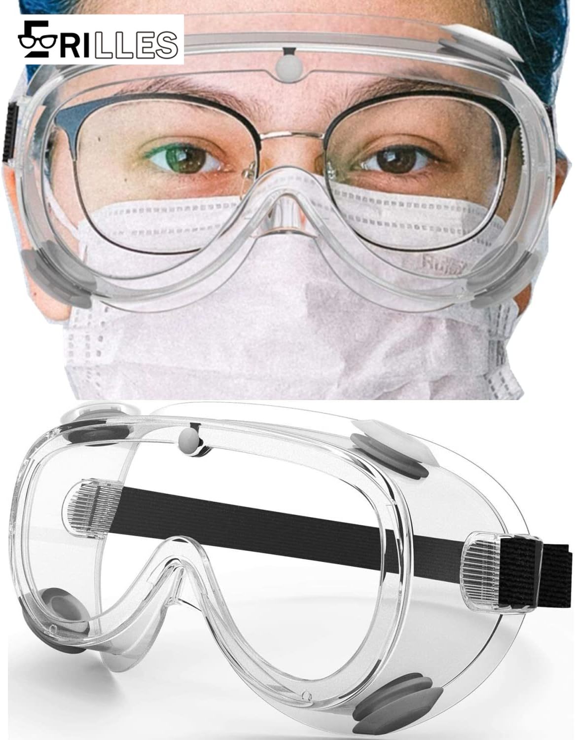 Swimming Goggles Anti Fog - Wassersport-Schutzbrille, beschlagfrei mit UV-Schutz, klare Linse