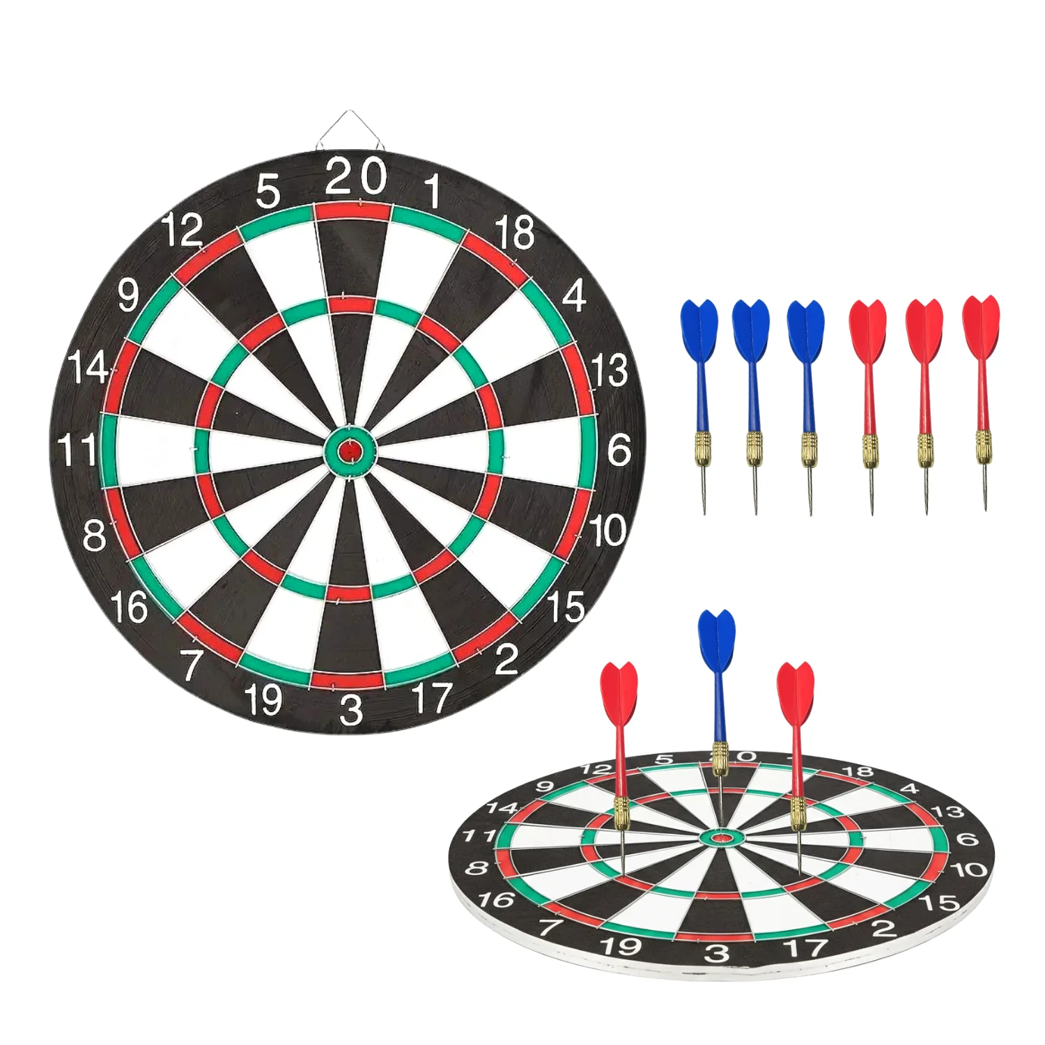 Spike Ball Game - 15-Zoll-Dartset für drinnen mit 6 Dartpfeilen,