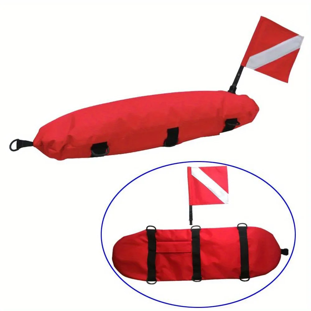 Pull Buoy Swimming - Aufblasbare Tauch-Sicherheits-Oberflächenmarkierungsboje Taucher-Signalfloß Tauchboje für Freitauchen